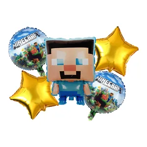 بادکنک فویلی مدل ماین کرافت کد Minecraft5pcB2 مجموعه 5 عددی