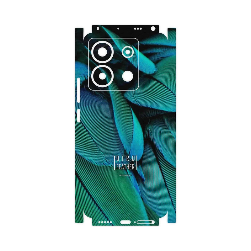برچسب پوششی ماهوت مدل Green Feather-FullSkin مناسب برای گوشی موبایل شیائومی Poco X6