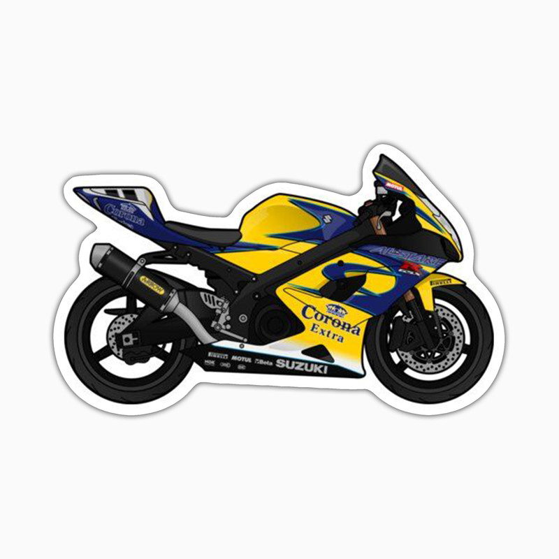 استیکر لپ تاپ و موبایل بووم طرح موتور مدل Suzuki کد UV009
