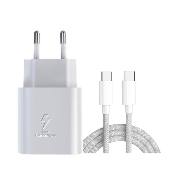 شارژر دیواری 25 وات مدل PD3.0 به همراه کابل USB-C