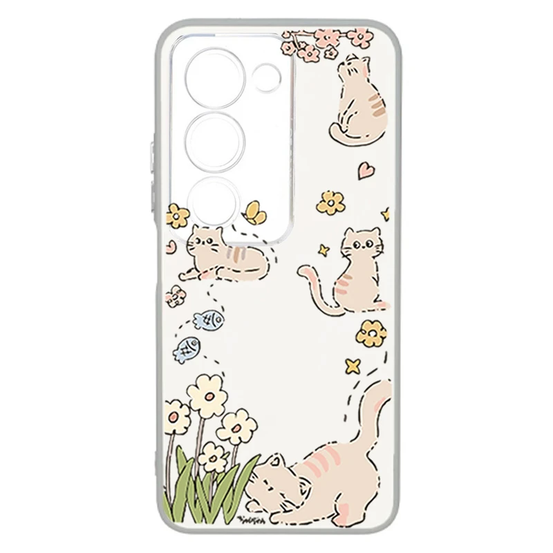 کاور طرح Cat & Flower مناسب برای گوشی موبایل شیائومی Redmi 15 4G