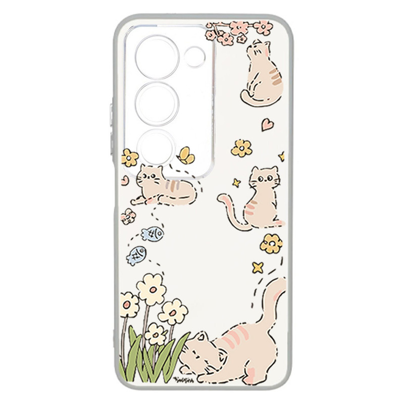 کاور طرح Cat & Flower مناسب برای گوشی موبایل شیائومی Redmi 15 4G