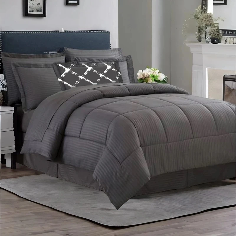 سرویس روتختی نوپه هوم مدل مینیمال راه راه کد H02 دو نفره 7 تکه