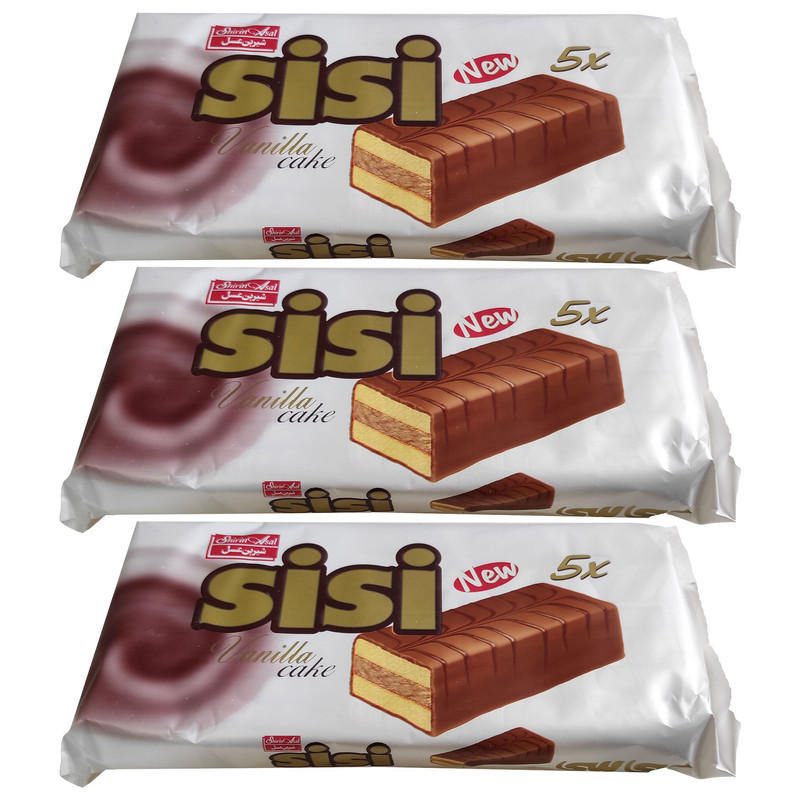 کیک روکش کاکائو سی سی شیرین عسل - 150 گرم بسته 3 عددی