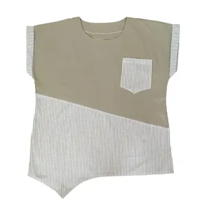 بلوز آستین کوتاه زنانه مدل راه دار