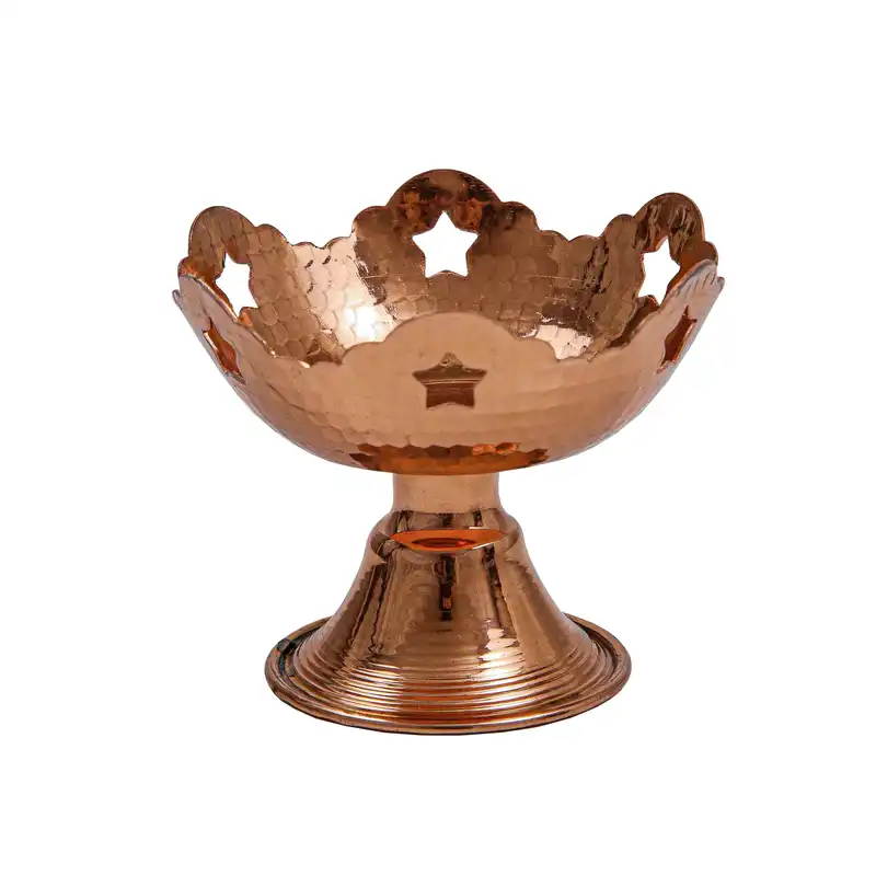 بستنی خوری مسی مدل ستاره نانو کد alast0121 بسته 6 عددی