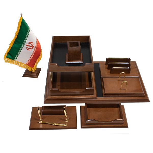  ست لوازم اداری رومیزی کد 185 مجموعه 9 عددی