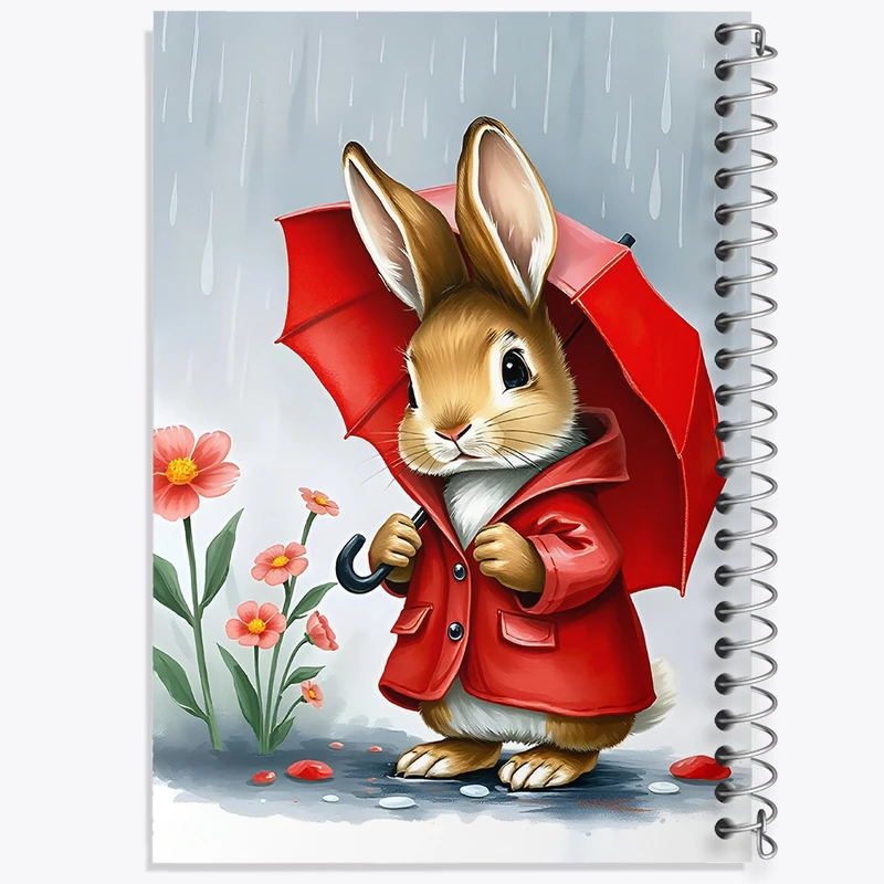 دفتر شطرنجی 50 برگ خندالو طرح خرگوش کیوت کد N5053