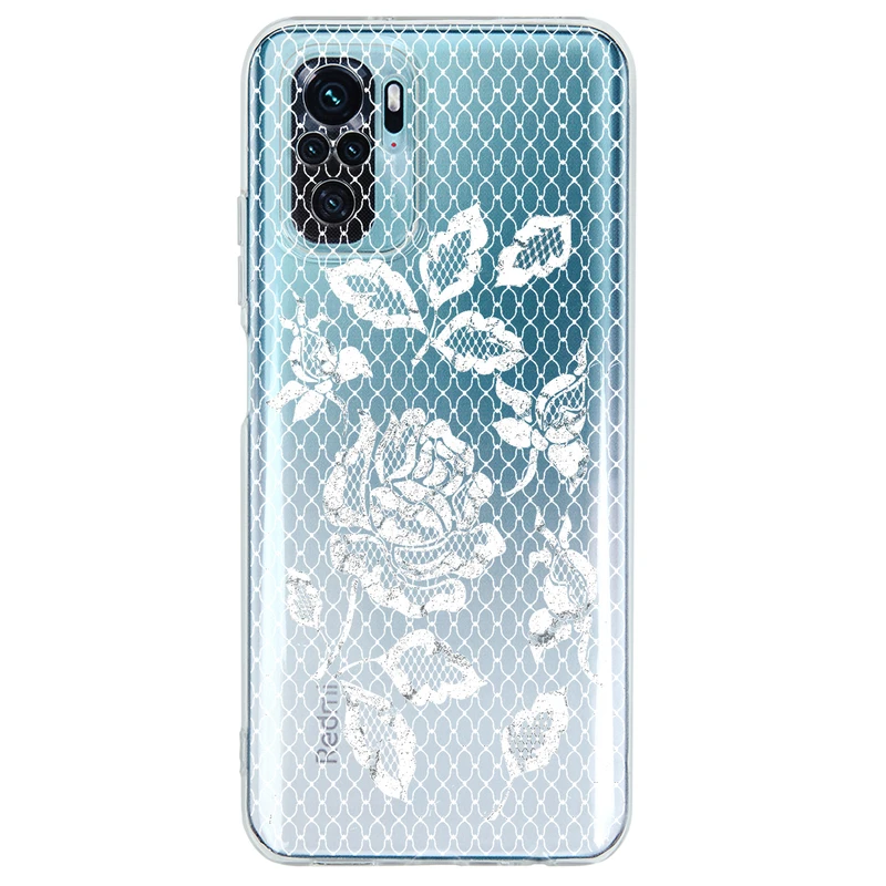 کاور مگافون طرح گل مدل C43-W مناسب برای گوشی موبایل شیائومی Poco M5s
