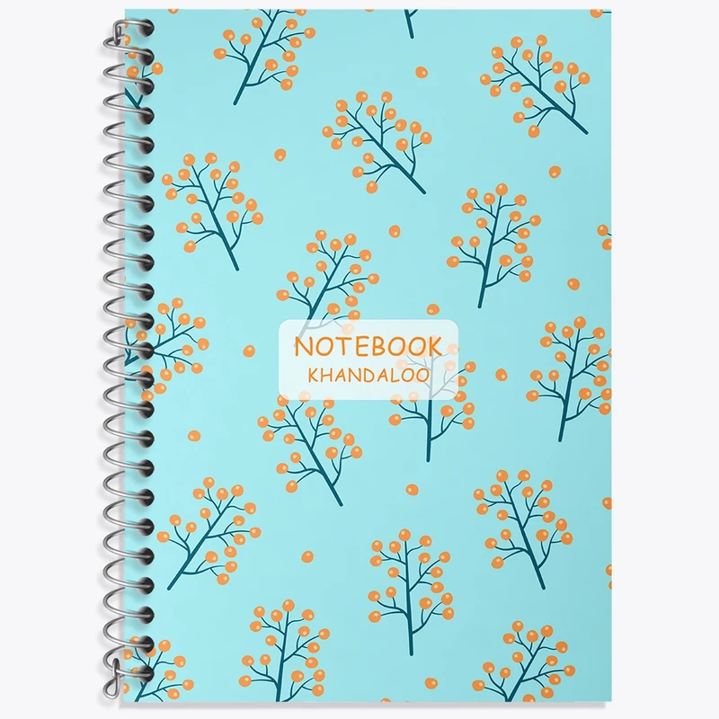 دفتر زبان 50 برگ خندالو مدل دو خط طرح پترن فانتزی کد N1376