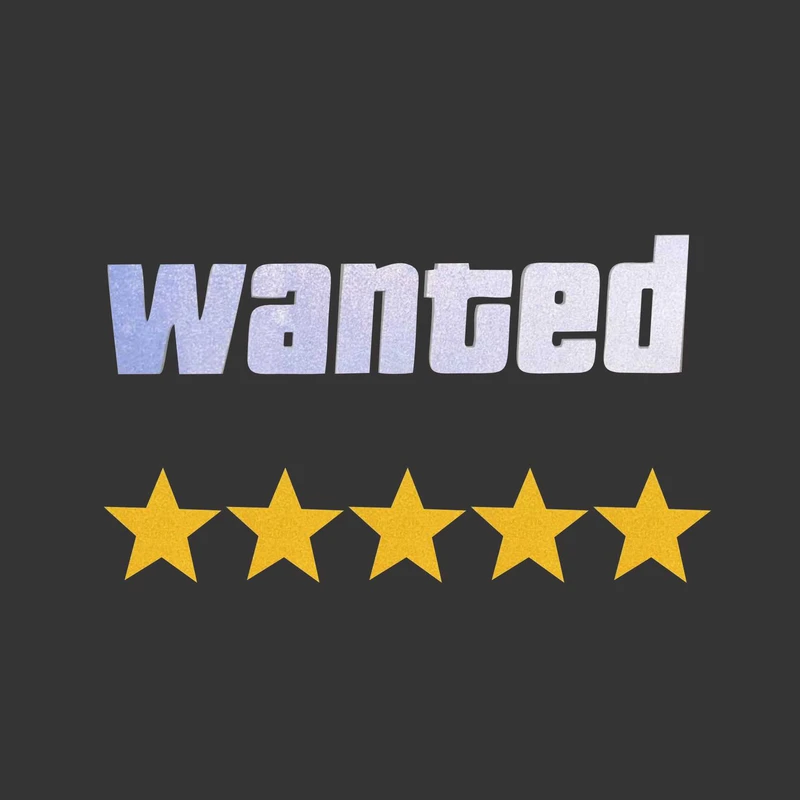 برچسب بدنه خودرو طرح GTAWANTED  کد VG01