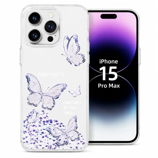 کاور کد 01 طرح پروانه آکواریومی مناسب برای گوشی موبایل اپل Iphone 15 promax