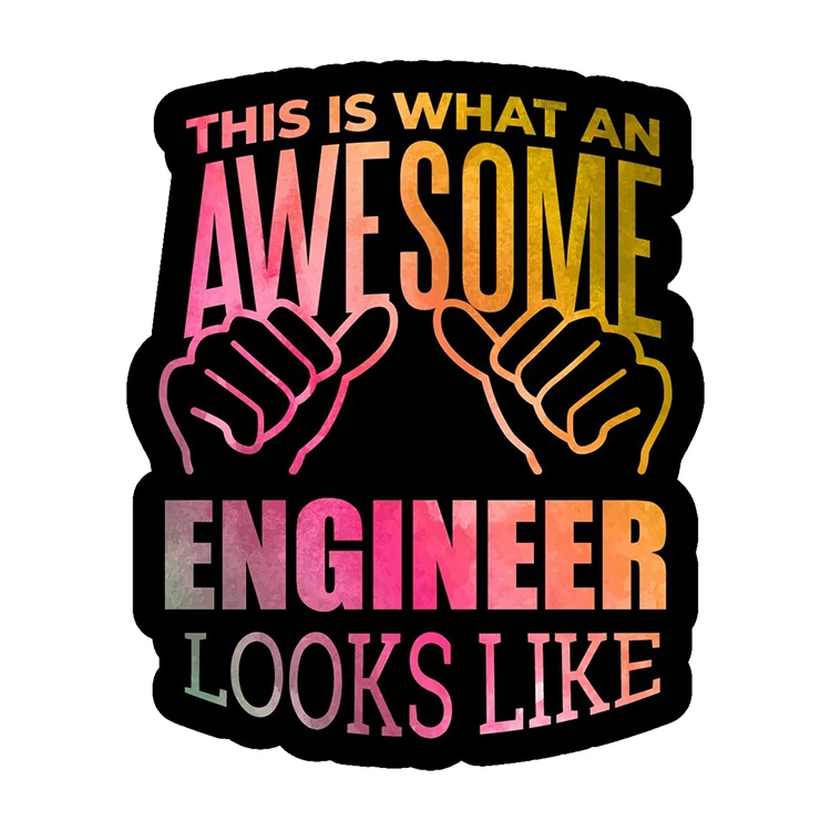 استیکر پارچه و لباس پاد آفرین مدل مهندس دانشجو فنی مهندسی کد S2370