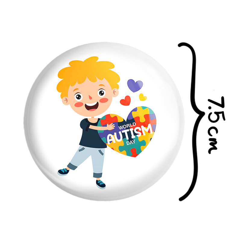 آینه جیبی خندالو طرح اتیسم Autism مدل تاشو کد 26731