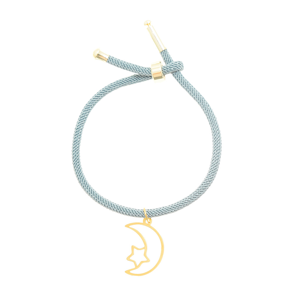 دستبند زنانه دلنار گالری مدل آسانسوری کنفی ماه و ستاره دستبند زنانه دلنار گالری مدل آسانسوری کنفی ماه و ستاره