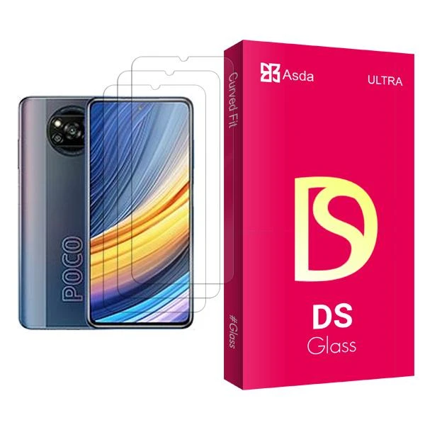 محافظ صفحه نمایش آسدا مدل DS Glass MIX003 مناسب برای گوشی موبایل شیائومی Poco X3 Pro بسته سه عددی