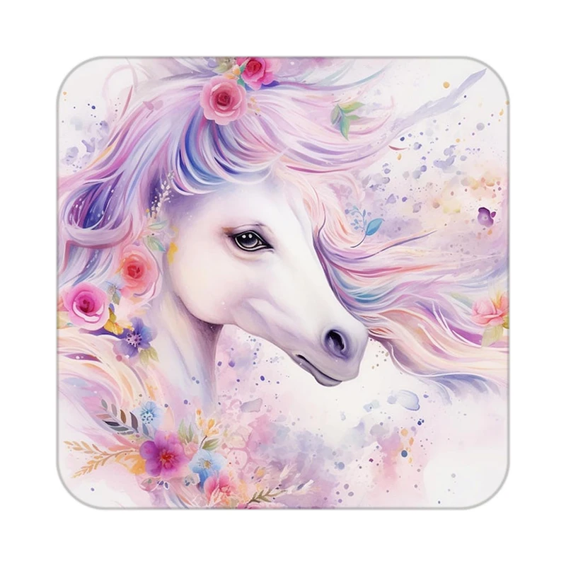 زیر لیوانی کاکتی طرح اسب تک شاخ و یونیکورن مدل mp31721