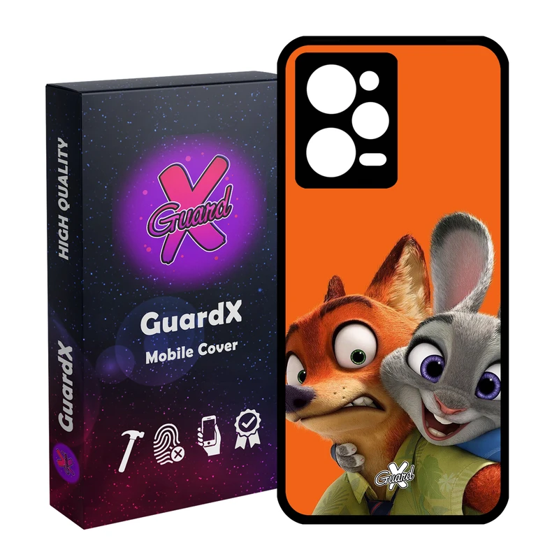 کاور گارد ایکس طرح Zootopia مدل Glass10047 مناسب برای گوشی موبایل شیائومی Redmi Note 12 Pro 5G/Poco X5 Pro 5G/Note 12 Pro Pro speed