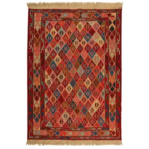 گلیم دستبافت یک و نیم متری مدل ورنی کد 990905