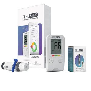 دستگاه تست قند خون فریسنس مدل TAG به همراه قلم و نوار تست قند خون 50 عددی