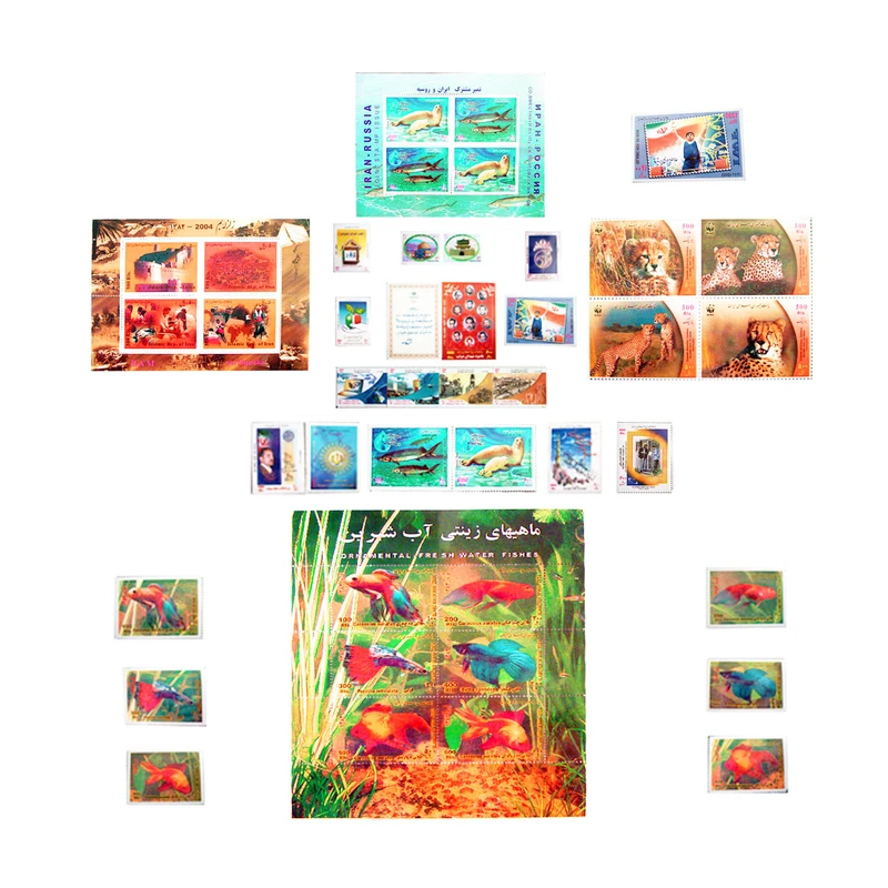 تمبر یادگاری مدل سال 1382 کد N12 مجموعه 41 عددی