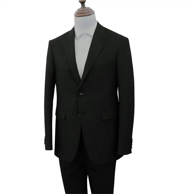 کت و شلوار مردانه مدل یقه بلیزر دیپلمات رگولار فیت کد 210183 رنگ مشکی