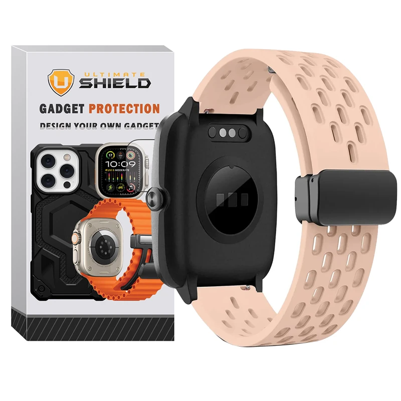 بند آلتیمیت شیلد مدل SPL NK Mag UL مناسب برای ساعت هوشمند آمیزفیت GTR 42mm / Pop / Pop 2 / Pop pro