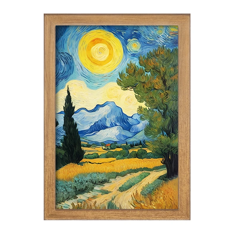 تابلو خندالو مدل نقاشی های ونسان ونگوگ کد F5102