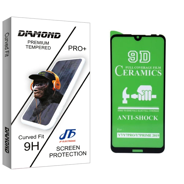 محافظ صفحه نمایش سرامیکی جی اف مدل Diamond glass مناسب برای گوشی موبایل هوآوی Y7/Y7PRO/Y7PRIME 2019