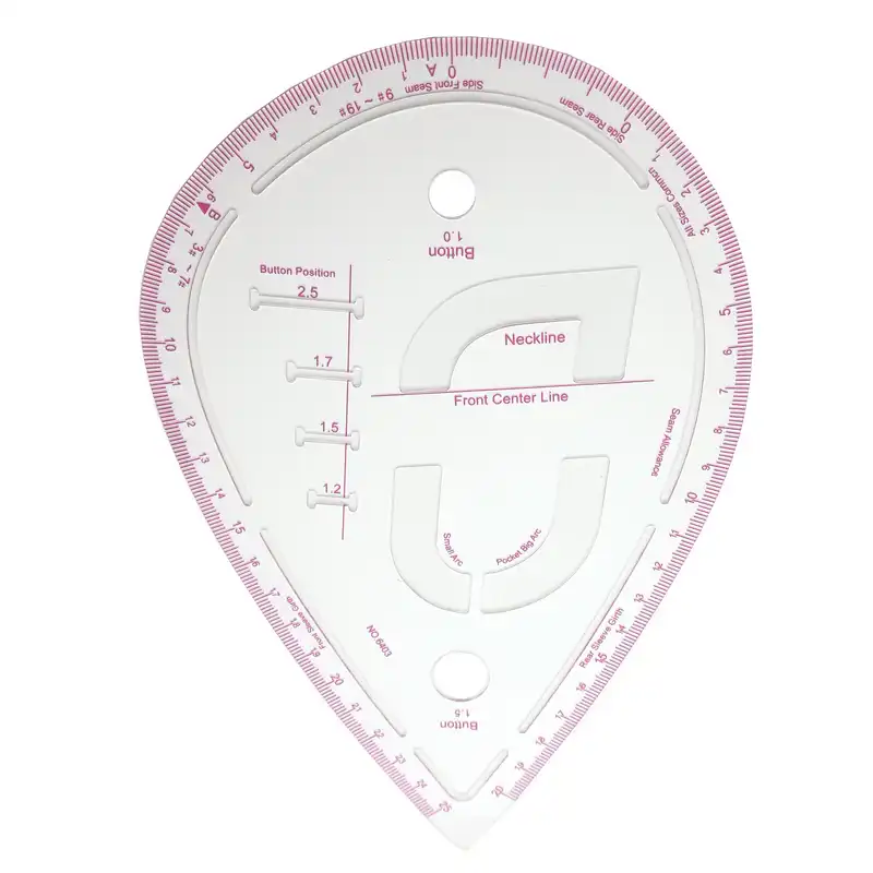 خط کش خیاطی مدل ژله ای بسته 10 عددی