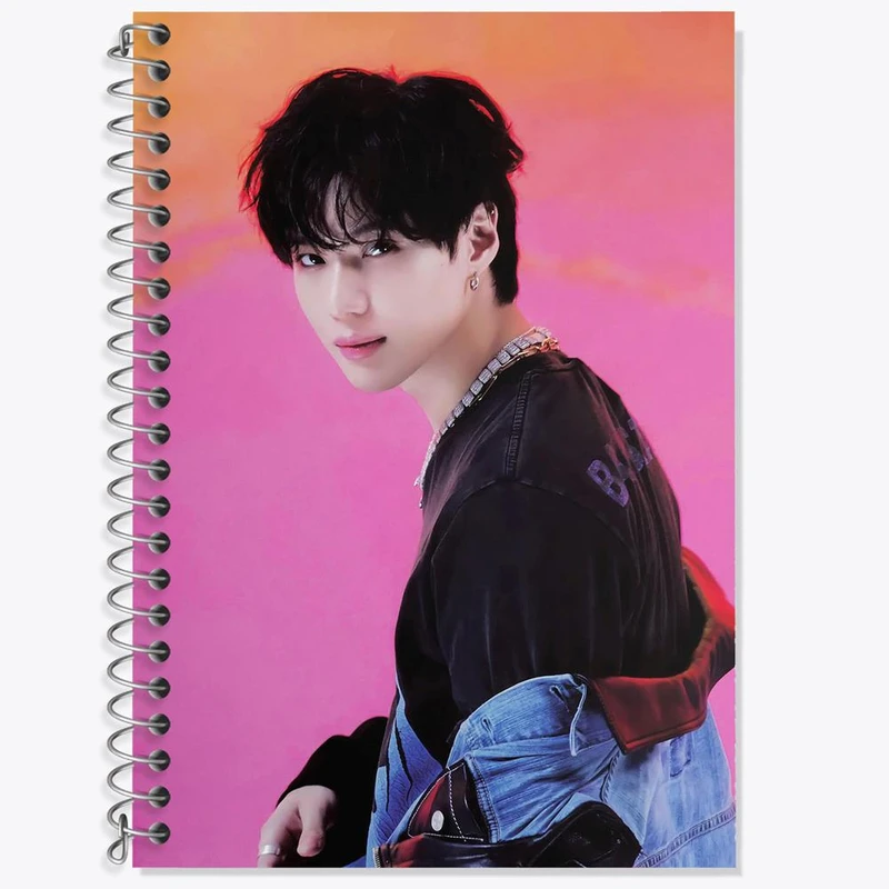 دفتر زبان 50 برگ خندالو مدل دو خط طرح تمین گروه شاینی Shinee کد 21319