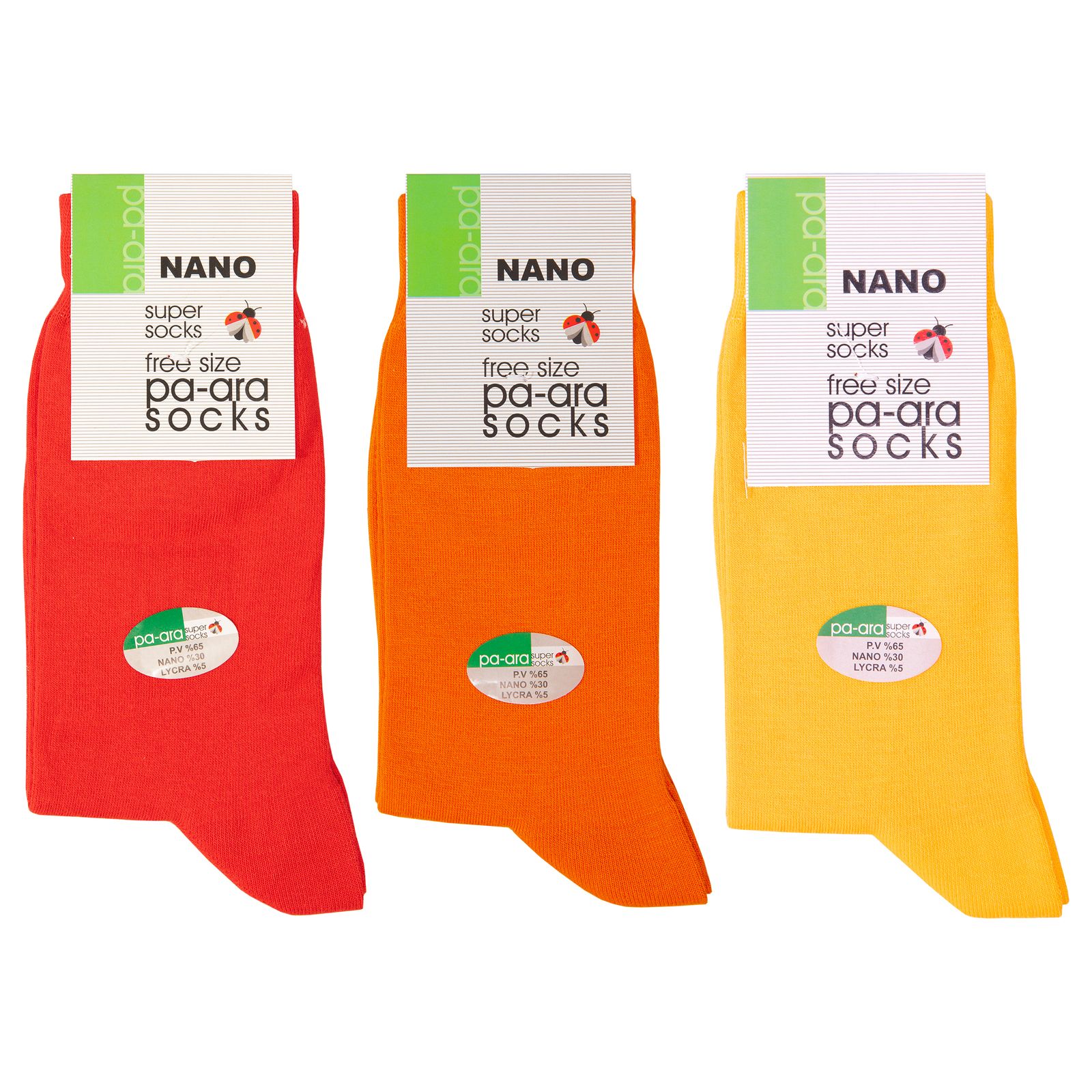 جوراب مردانه پاآرا مدل نانو 30 کد 1022 مجموعه 3 عددی -  - 1