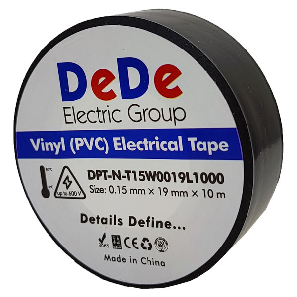 چسب برق ده ده الکتریک گروپ مدل DPT-N-T15W0019L1000-BK مجموعه 10 عددی
