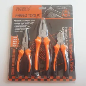 انبر دست و انبر سیم چین و انبر دم باریک فرید مدل DTN-866 مجموعه 3 عددی