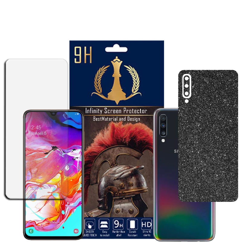 برچسب پوششی اینفینیتی مدل PRO MAX مناسب برای گوشی موبایل سامسونگ GALAXY A70 / A70S به همراه محافظ صفحه نمایش