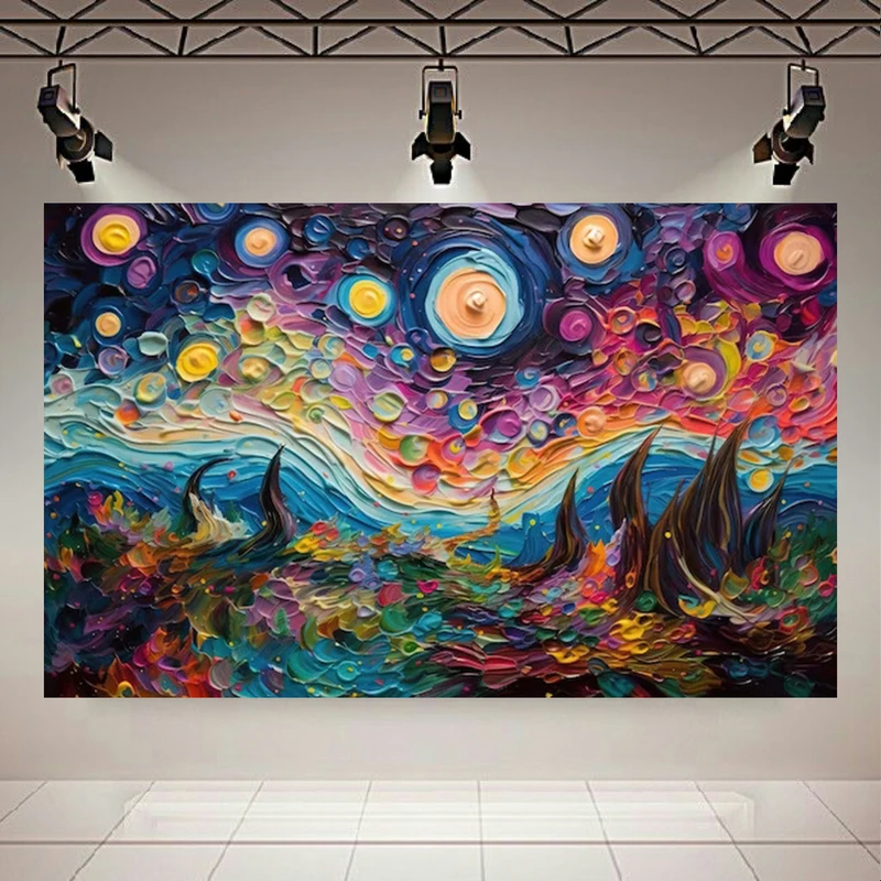 پوستر طرح مخمل نقاشی انتزاعی  کد AR303941