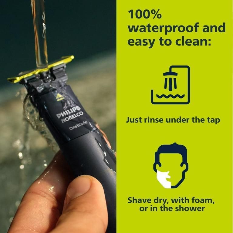 ماشین اصلاح موی صورت و بدن فیلیپس مدل one blade، ضد آب، به‌همراه برس تمیزکننده -  - 2