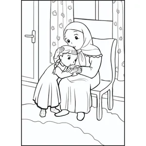 کاغذ رنگ آمیزی طرح بوسه بر دستان مادر دخترونه