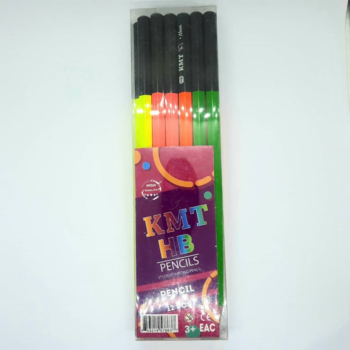 مداد مشکی کی ام تی مدل Neon بسته 12 عددی