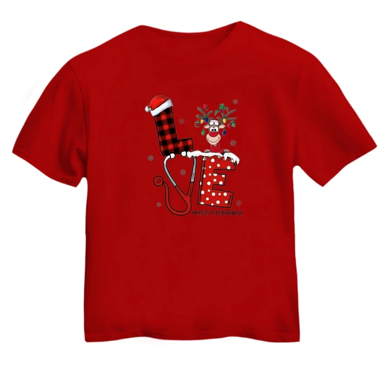 تی شرت آستین کوتاه بچگانه مدل گوزن کریسمس کد 9