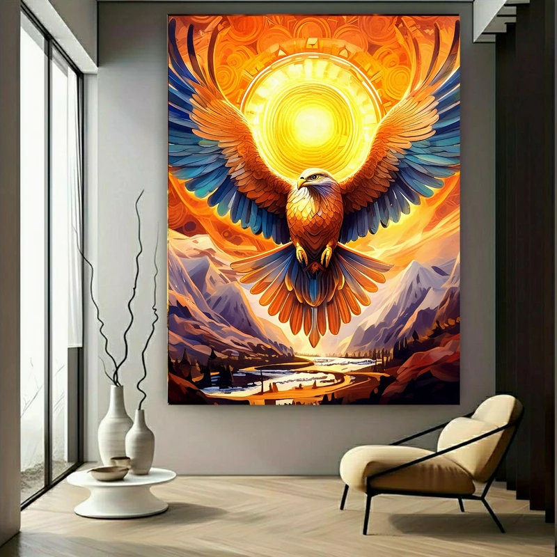  پوستر پارچه ای طرح عقاب مدل خورشید کد N201