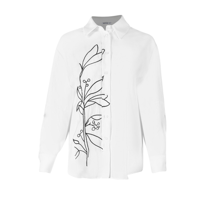 شومیز آستین بلند زنانه سرژه مدل 207365 رنگ سفید