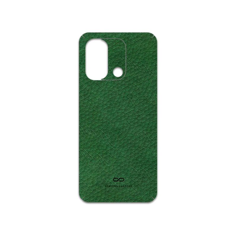 برچسب پوششی ماهوت مدل Green-Leather مناسب برای گوشی موبایل شیائومی Redmi 12C