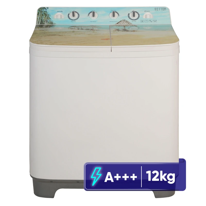 ماشین لباسشویی نیمه اتوماتیک ریتون مدل RWM-1202 TG ظرفیت ۱۲ کیلوگرم