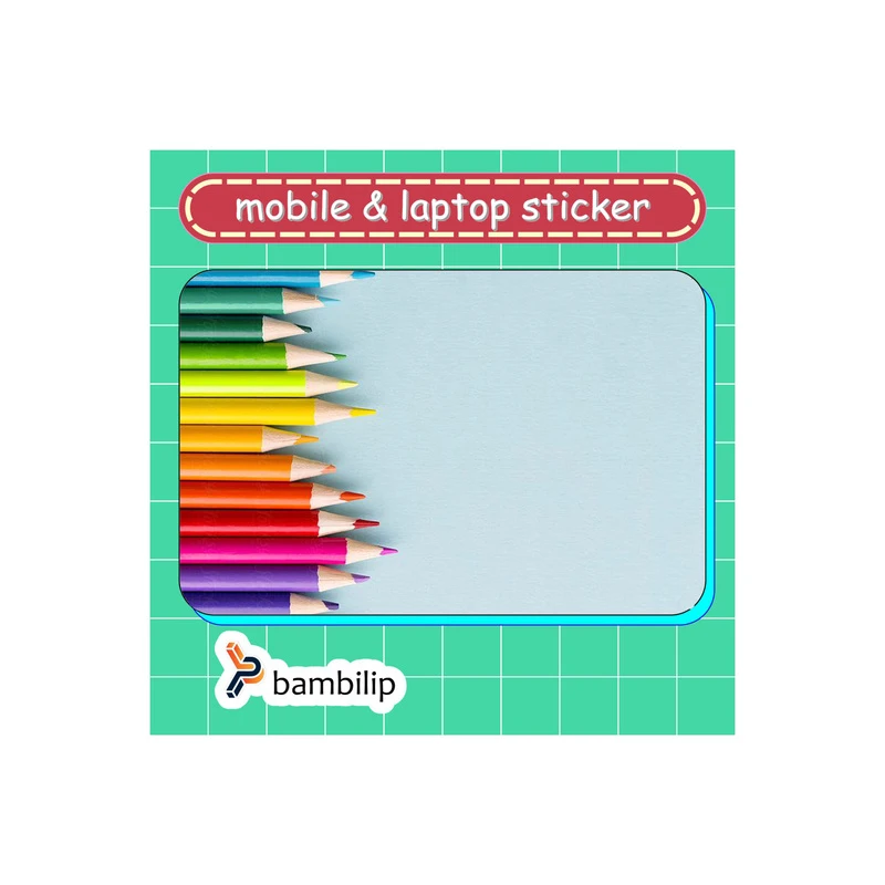 استیکر بامبیلیپ مدل کارت عابر طرح صف مدادرنگی ها کد 5485371