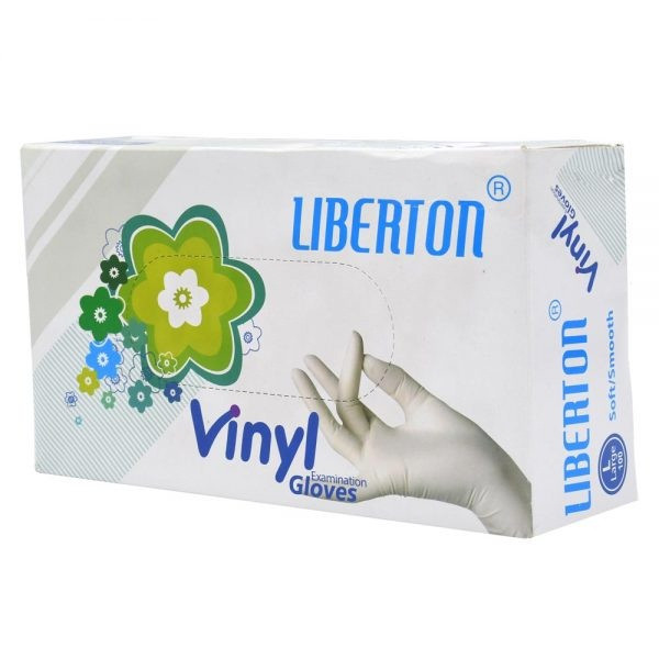 دستکش ونیل لیبرتون مدل 002 سایز ایکس لارج بسته 100 عددی
