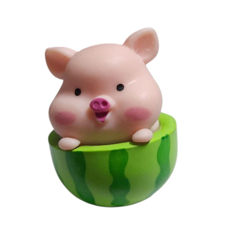 عروسک داشبورد خودرو طرح خوک و هندوانه کد mn02