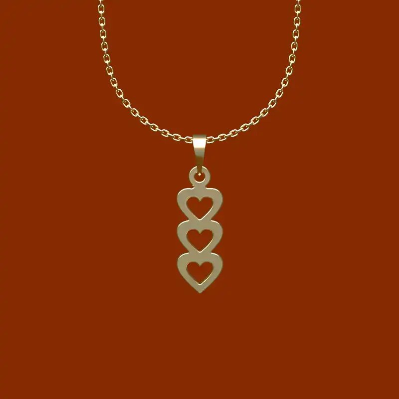 گردنبند طلا 18 عیار زنانه مدوپد مدل  طرح قلب کد R1229