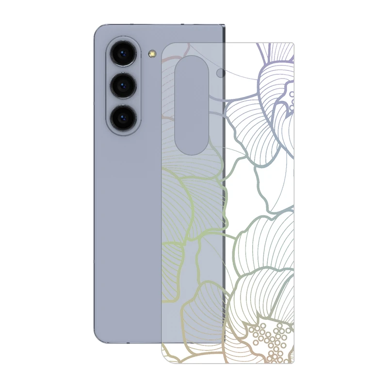 برچسب پوششی ریمکس مدل Clea طرح گل مناسب برای گوشی موبایل سامسونگ Galaxy Z Fold5