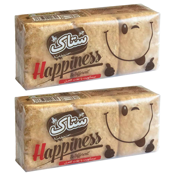 بیسکویت با غلات ستاک - 225 گرم بسته 2 عددی